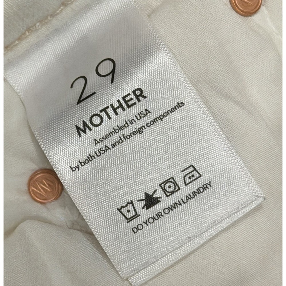 MOTHER Jeans Womens 29 The Twister Skimp High Rise Wide Leg Cream Puffs - Picture 8 of 11